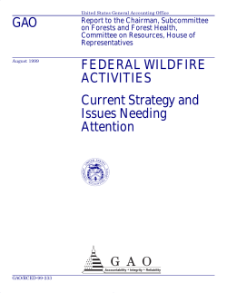 FEDERAL WILDFIRE ACTIVITIES: Current Strategy and Issues