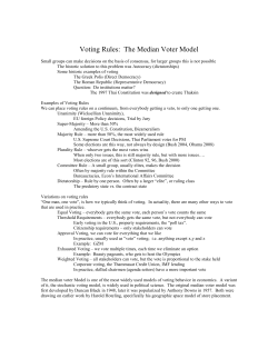 The Median Voter Model