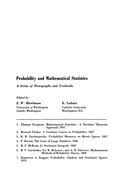 Probability and Mathematical Statistics