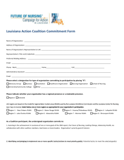 Louisiana Action Coalition Commitment Form