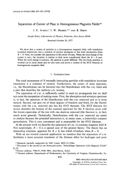 Separaltion of Center of Mass in Homogeneous