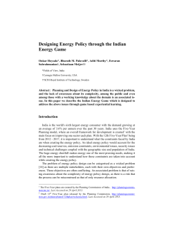 Designing Energy Policy through the Indian Energy