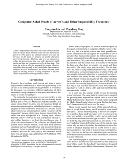 Computer-Aided Proofs of Arrow`s and Other Impossibility Theorems