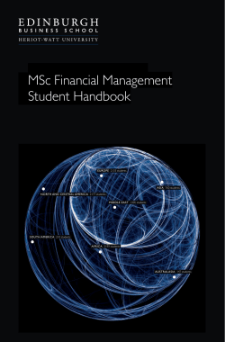 MSc Financial Management Student Handbook