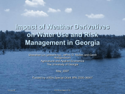 Impact of Weather Derivatives on Water Use and Risk