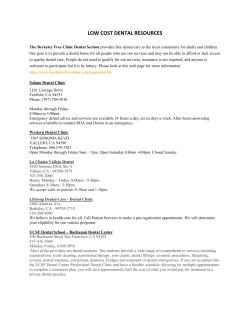 LOW COST DENTAL RESOURCES