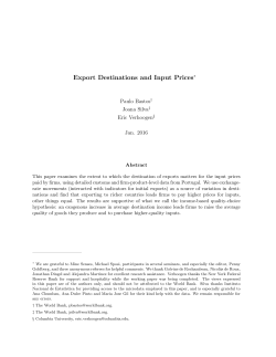 Export Destinations and Input Prices