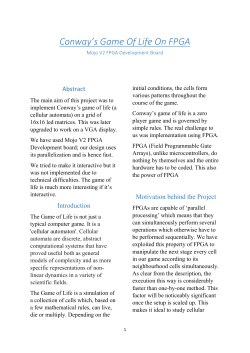 Conway`s Game Of Life On FPGA
