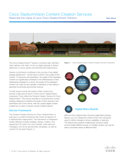 Cisco StadiumVision Content Creation Services