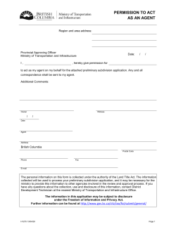 H1275 Permission to Act as an Agent