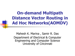 On-demand Multipath Distance Vector Routing in Ad Hoc