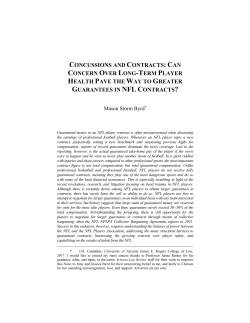 concussions and contracts: can concern over long