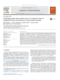 Challenging games help students learn: An empirical study on