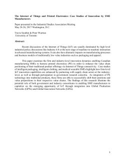 The Internet of Things and Printed Electronics: Case Studies of