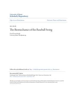The Biomechanics of the Baseball Swing
