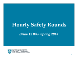 Hourly Safety Rounds - Nursing and Patient Care Services