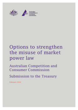 The current misuse of market power provision &ndash; Section 46
