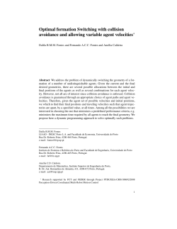 Optimal formation Switching with collision avoidance and allowing