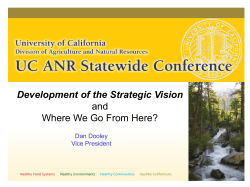 ANR Strategic Vision - The Next Steps (Dooley)