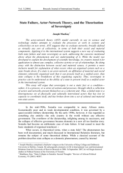 State Failure, Actor-Network Theory, and the