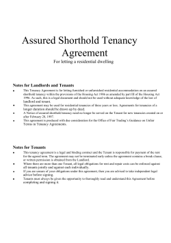 Assured Shorthold Tenancy