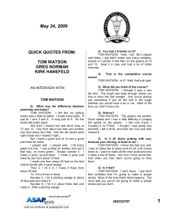 Tom Watson, Greg Norman and Kirk Hanefeld