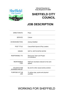 Sheffield City Council job vacancies