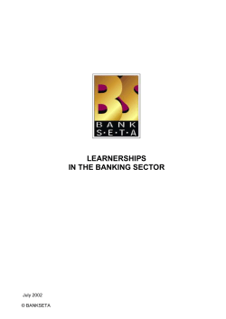 A strategic approach to learnerships in the banking sector