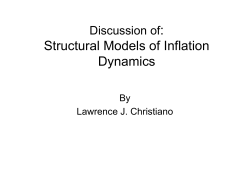 Structural Models of Inflation Dynamics