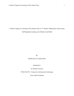 A Study of Impact of Learning to Play Online Chess