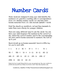 Number Cards - Homeschool Creations