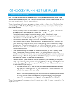 ice hockey running time rules