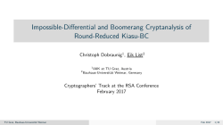 Impossible-Differential and Boomerang Cryptanalysis of Round
