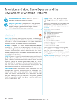 Television and Video Game Exposure and the