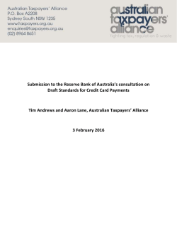 About the Australian Taxpayers` Alliance