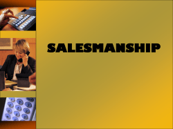 Salesmanship - Firdaus Indrajaya Tuharea