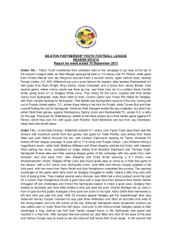- BILSTON PARTNERSHIP YOUTH FOOTBALL LEAGUE