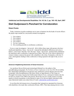 Gisli Gudjonsson`s Penchant for Corroboration