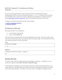 The Structure of a Shiny App
