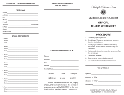 Multiple District Four - MD4 Lions Club Student Speaker Contest