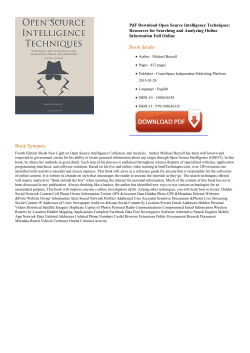 PdF Open Source Intelligence Techniques