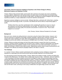 Case Study: Extensive Business Intelligence Expertise is the Perfect