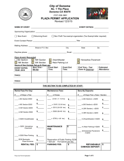 Plaza Use Application