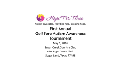 The Annual Golf For Autism Awareness Tournament