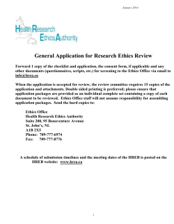 General Application Form - Health Research Ethics Authority