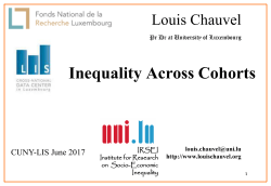 Louis Chauvel - The Graduate Center, CUNY