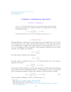 A PERIOD 5 DIFFERENCE EQUATION 1. Introduction Rational