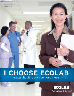 I CHOOSE ECOLAB