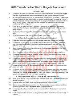 2016 Tournament Rules