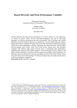 Board Diversity and Firm Performance Volatility
